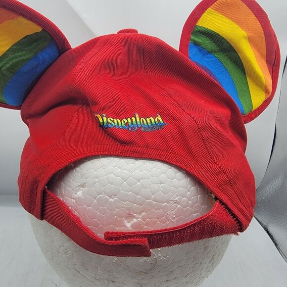 Disneyland Red Pride Mickey Ears Adults Hat Cap Casual Outdoors Comfort - Picture 3 of 9